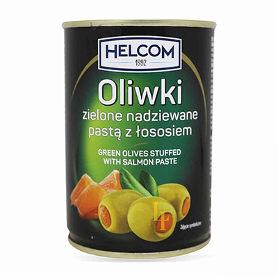 Оливки Helcom зелені з лососем