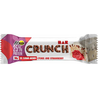 FitWin CrunchBar лічі - полуниця (протеїновий батончик)