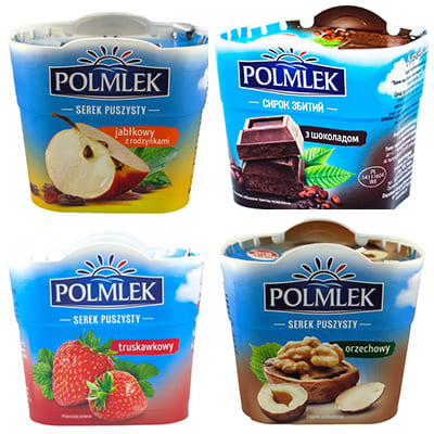 Сирок вершковий Polmlek в асортименті