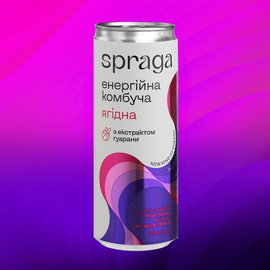Напій енергетичний Комбуча SPRAGA ягідна