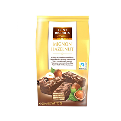 Вафлі в шоколаді Mignon Hazelnut Feiny Biscuits