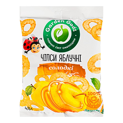 Чіпси яблучні Garden Gadz 40g солодкі