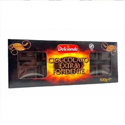 Шоколад чорний Dolciando Cioccolato Extra Fondente