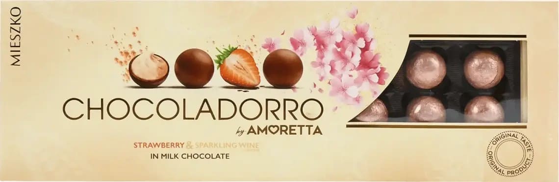 Цукерки Mieszko CHOCOLADORO amoretta полуниця