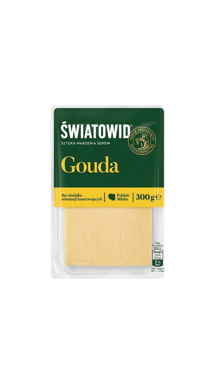 Нарізка сиру Swiatowid Gouda